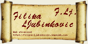 Filipa LJubinković vizit kartica